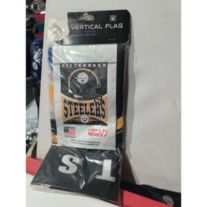Pittsburgh Steelers - AFC Champions - Vertical 27" X 37" Banner Flag Vintage